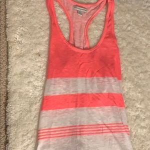American Eagle pink and white tank top